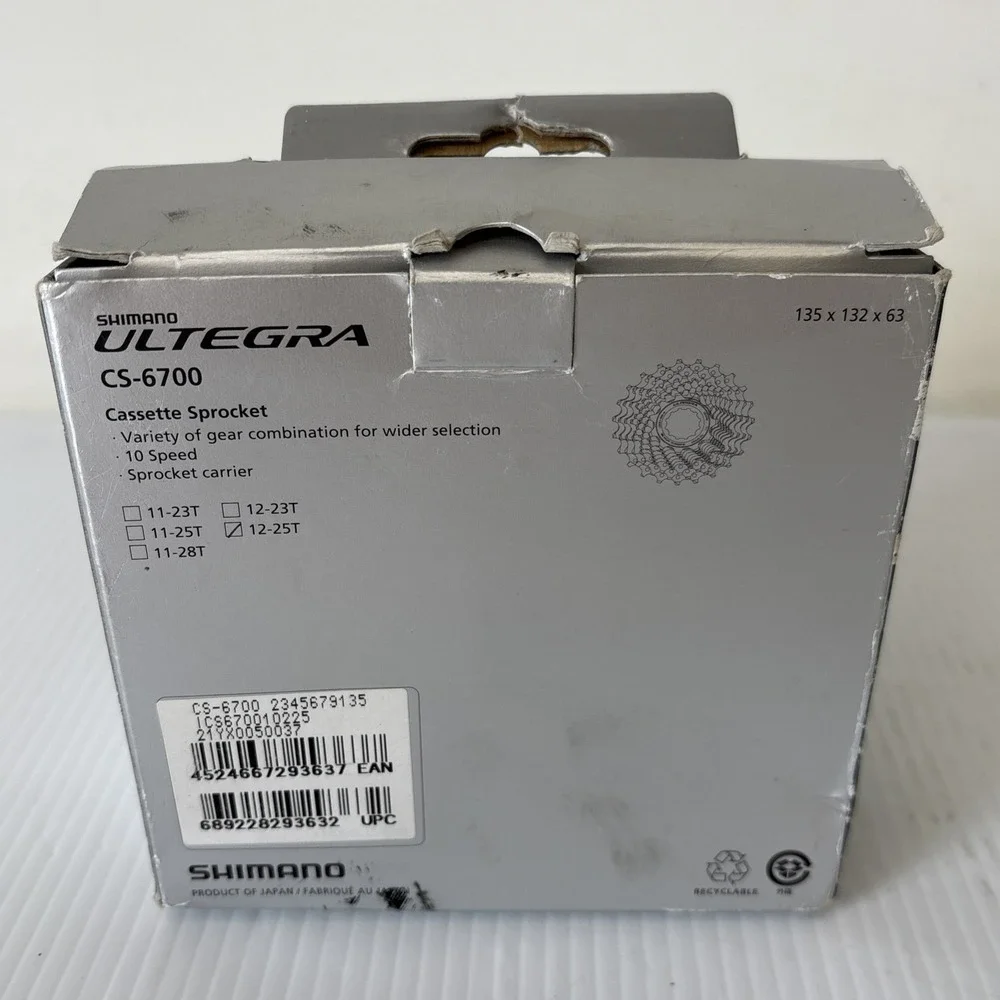 Shimano Ultegra CS-6700 12-25T 10-Speed Silver Bike Cassette - New
